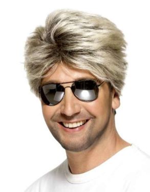 80s Street Fancy Dress Wig - Brown/Blonde